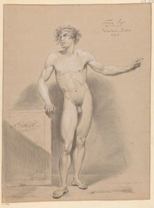 Álló férfi akt, elölről nézve (2. díj 1796) alkotó: Nicolaus Ritter jr.