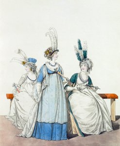 Estélyi ruhák az operába és a koncertekre, ábra. 96. ábra. 97 7 ábra. 98 a "The Gallery of Fashion"-ból, 1797