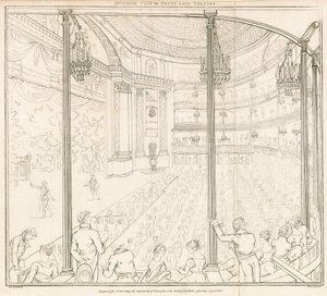 A londoni Drury Lane Színház belső képe alkotó: Nicolaus von Heideloff