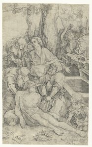 Krisztus temetése alkotó: Nicoletto da Modena (attributed to)