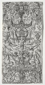 Dísztábla madárkalitkával, c. 1500-1512.