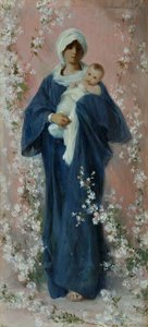 Tavaszi Madonna (olaj, tábla)