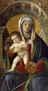 Triptichon-tábla Madonnával és gyermekével, 1490-1500