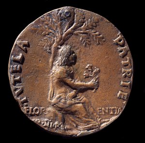 A Lorenzo de Medicit ábrázoló medál, a csodálatos néven ismert (bronz alkotó: Nicolo Spinelli