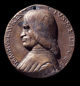 Lorenzo de Medici portréérme, a Nagyszerű néven ismert (bronz alkotó: Nicolo Spinelli