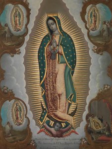 A guadalupei szűz a négy jelenéssel, 1773.