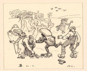 Illusztráció: "A kövér macska" alkotó: Niels Skovgaard