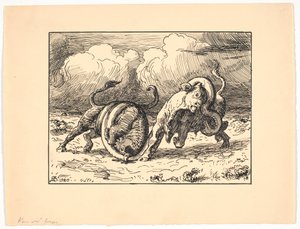 A Lindormen Brandében alkotó: Niels Skovgaard