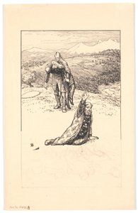 Turpin érsek halála alkotó: Niels Skovgaard