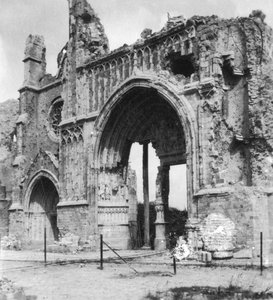 A katedrális romjai, Ypres, Belgium, I. világháború, c1914-c1918