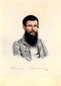 Dmitrij Zavalishin decembrista portréja 1804-1892, 1839 alkotó: Nikolai Alexandrovich Bestuzhev