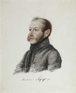 Nikolai Lorer dekabrista portréja 1794-1873, 1832-1833 alkotó: Nikolai Alexandrovich Bestuzhev