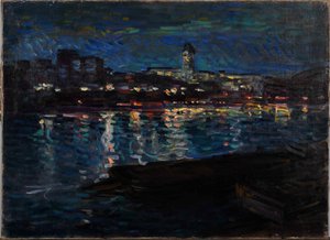 A Szajna éjjel, c. 1905. alkotó: Nikolai Alexandrovich Tarkhov