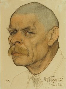 Maxim Gorkij szerző portréja 1868-1939, 1921