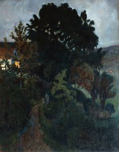 Őszi szürkület a kertben alkotó: Nikolai Astrup