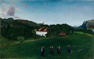 Svanøe Manor, 1904 körül alkotó: Nikolai Astrup