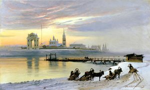 „Angara Irkutszkban”, 1886. alkotó: Nikolai Dobrovolsky