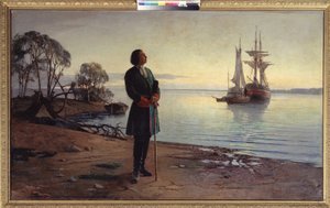 Itt egy város épül. Nagy Péter cár (I. oroszországi Péter alkotó: Nikolai Florianovich Dobrovolsky
