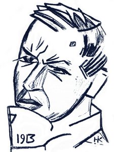 David Burliuk művész és szerző portréja 1882-1967, 1913