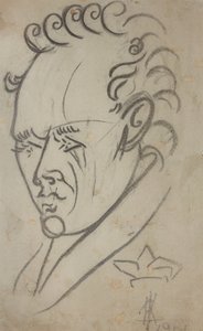 Vaszilij Kamenszkij költő portréja 1884-1961, 1913.