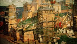 Város építése alkotó: Nikolai Konstantinowitsch Roerich