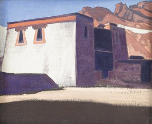 Sharugon kolostor, Tibet, 1928 alkotó: Nikolai Konstantinowitsch Roerich