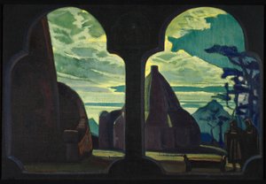 Színpadterve R. Wagner Trisztán és Izolda című operájához, 1912 alkotó: Nikolai Konstantinowitsch Roerich