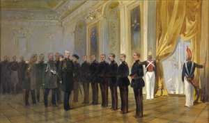A szibériai kozák ezred bemutatása I. Miklós császárnak...1833-ban, 1891-ben.