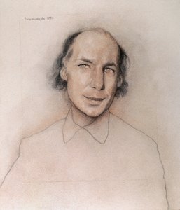 Andrei Biely orosz író (vagy Belij vagy Beli) portréja alkotó: Nikolai Nikolayevich Vysheslavtsev