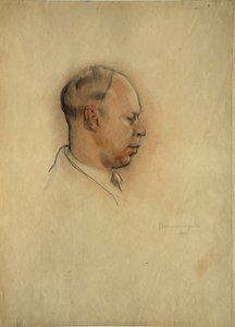Szergej Prokofjev (1891-1953) zeneszerző portréja alkotó: Nikolai Nikolayevich Vysheslavtsev