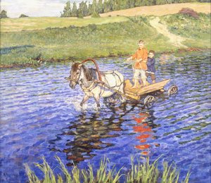 Átkelés a folyón alkotó: Nikolai Petrovich Bogdanov Belsky