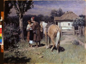 Ukrán éjszaka, Randevú - Ukrán éjszaka, Randevú - Nyikolaj Kornyilovics Pimonenko (1862-1912) festménye, olaj, vászon