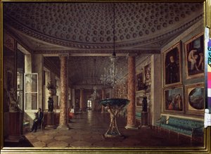 La galerie de peinture du palais Strogonov a Saint Petersbourg (The Picture Gallery InThe Stroganov Palace In St. Petersburg). Peinture de Nikolai Stepanovich Nikitin (1811-1881), huile sur toile   1325042   hu       hungarian Successfully Translated  Orig alkotó: Nikolai Stepanovich Nikitin