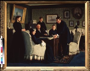 A családi fiókok. Nyikolaj Vasziljevics Nevrev (1830-1904) festménye, olaj, vászon