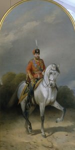 Sándor császár portréja 1845-1894, a Leib Gárda huszárezredének egyenruhájában, 1881