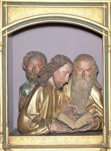Kisebb Szent Jakab, Szent Fülöp és Szent Barnabás, az Isenheim-oltárról, 1490 körül (festett fa)