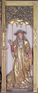 Isenheimi oltárkép, Szent Jeromos, 1490 körül (aranyfesték fára)