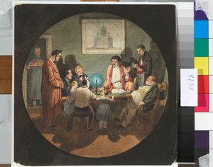 Egy este Constantin Thon (Ton) építésszel (1794-1881) – Nicolas Benois (1813-1898) munkája alkotó: Nikolay Benois