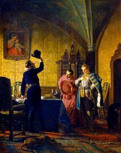 Hamis Dmitrij hűségesküt tesz III. Zsigmond Vasa királynak, 1874. alkotó: Nikolay Nevryov