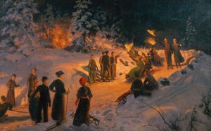 Szánkózás lángoló fáklyával Korketrekkerenben