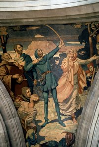 Robin Hood és szeretője Mariam alkotó: Noel Denholm Davies
