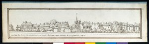 Vincennes település része (toll és tinta papíron)