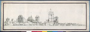 A Chateau de Vincennes (toll és tinta mosással papíron)