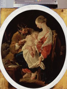 "A Szent Család" (A Szent Család) Noel Halle (1711-1781) festménye 18. századi Ermitázs Múzeum, Szentpétervár