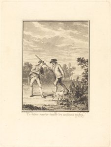Az erőszakos gyakorlat elfojtja a gyengéd érzéseket alkotó: Noël Le Mire after Jean Michel Moreau