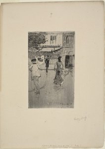 Avenue Trudaine egy esős napon alkotó: Norbert Goeneutte