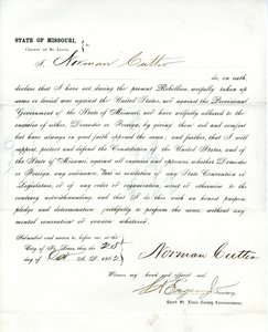 Norman Cutter, Missouri, St.Louis megye hűségesküje alkotó: Norman Cutter