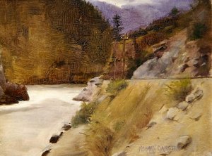 Hell Gate Canyon, Fraser River, Kanada (olaj)