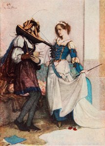 A szelíd Katherine, A cickány megszelídítése, II. felvonás 1. jelenet, Illusztráció Charles és Mary Lamb „Tales from Shakespeare” című művéből