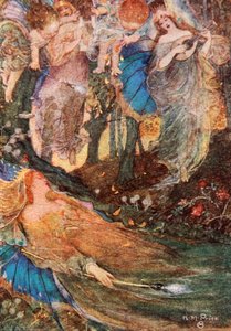 Titánia alszik, Szentivánéji álom, II. felvonás 2. jelenet, Illusztráció Charles és Mary Lamb „Tales from Shakespeare” című művéből